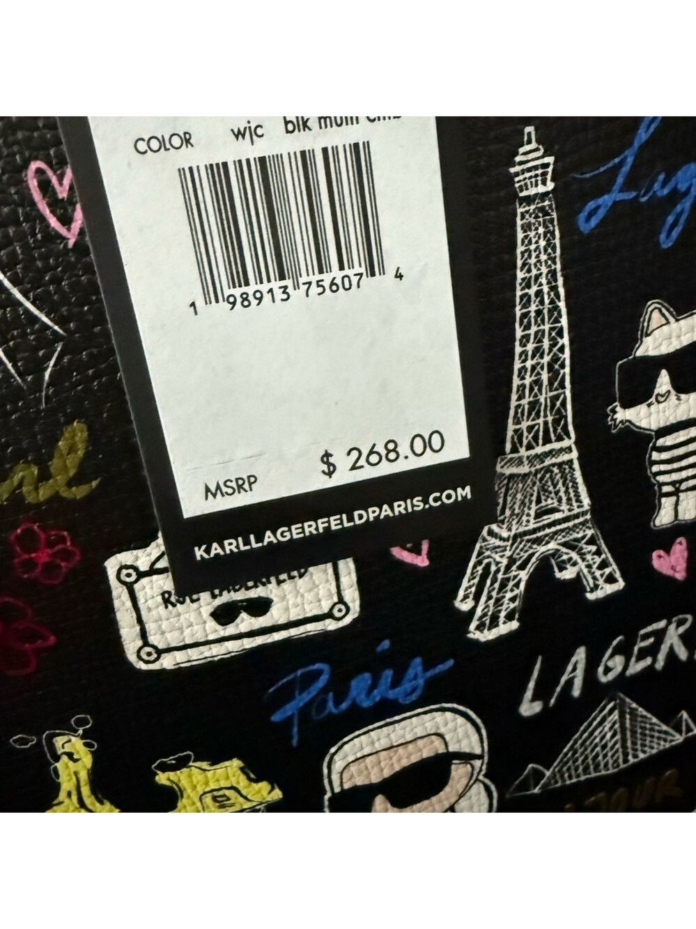 Karl Lagerfeld Paris Maybelle Satchel Tote Parisian Fashion Coquette NWT $268 - Picture 4 of 9